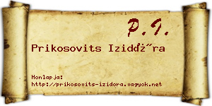 Prikosovits Izidóra névjegykártya